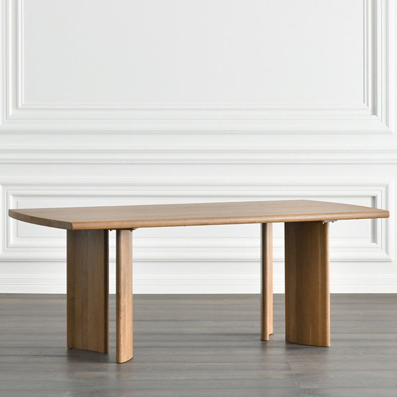 Solid Wood Contemporary Rectangular Table Wood Top Table for Home