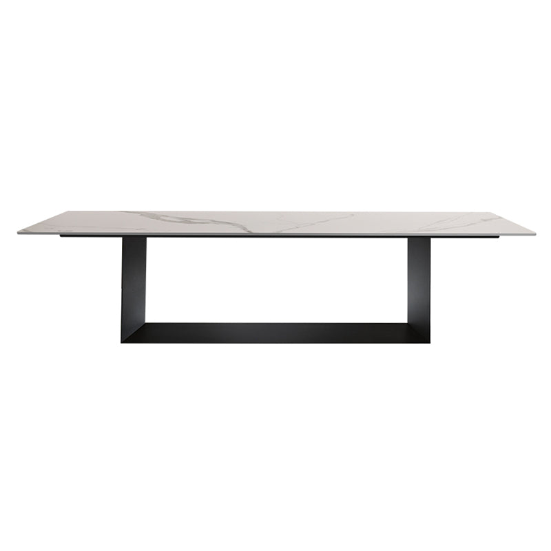 Metal Traditional Luxury Rectangle Table Sintered Stone Dining Table for Home