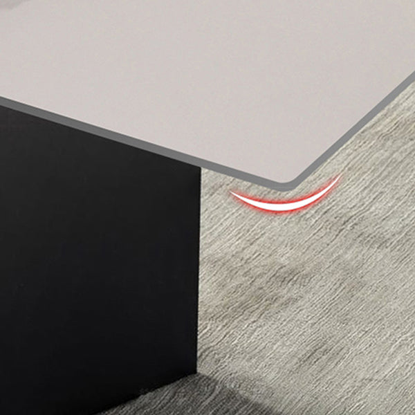 Metall traditionelle luxuriöse rechteckige Tisch gesinterte Steintisch für Küche