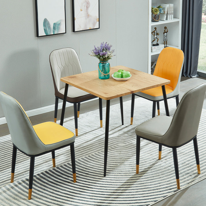 4-foot MDF Dinette Table Industrial Style Square Dining Table for Home