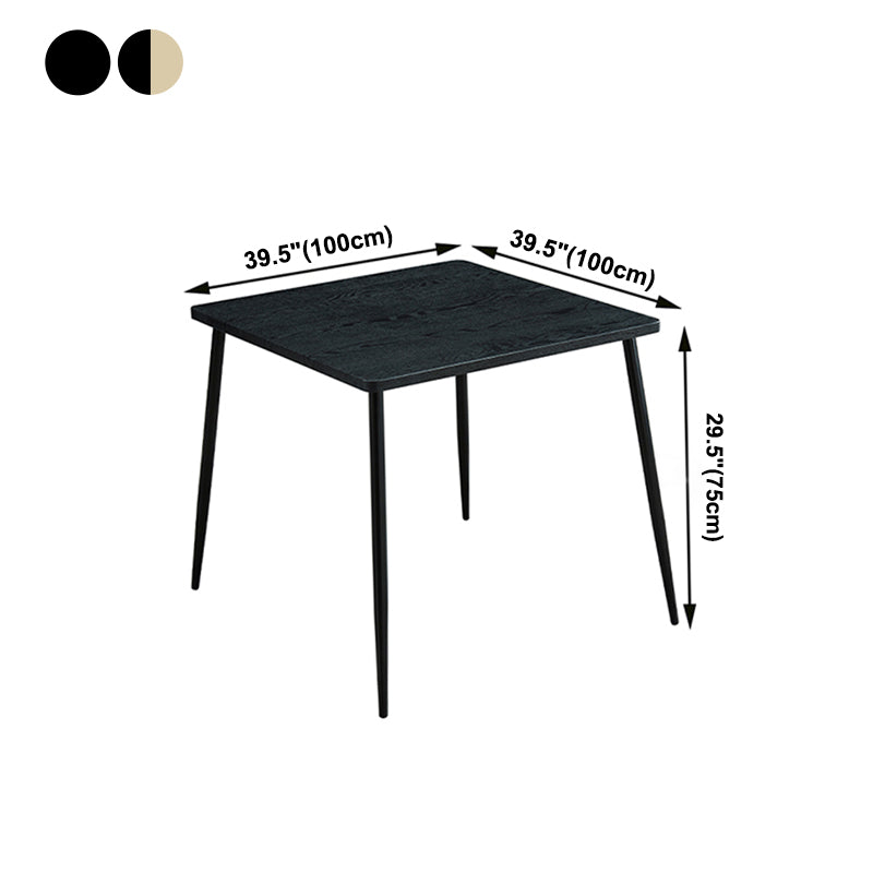 4-foot MDF Dinette Table Industrial Style Square Dining Table for Home