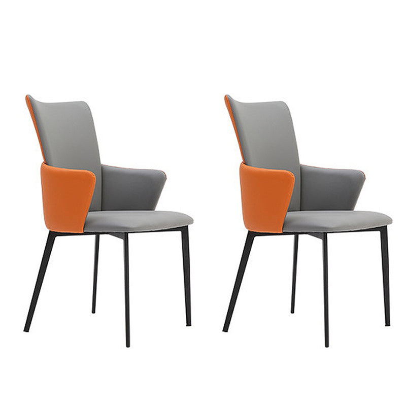 Chaise de salle à manger en métal moderne, chaises de salle à manger en simili cuir pour utilisation au restaurant