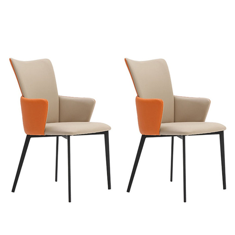 Chaise de salle à manger en métal moderne, chaises de salle à manger en simili cuir pour utilisation au restaurant