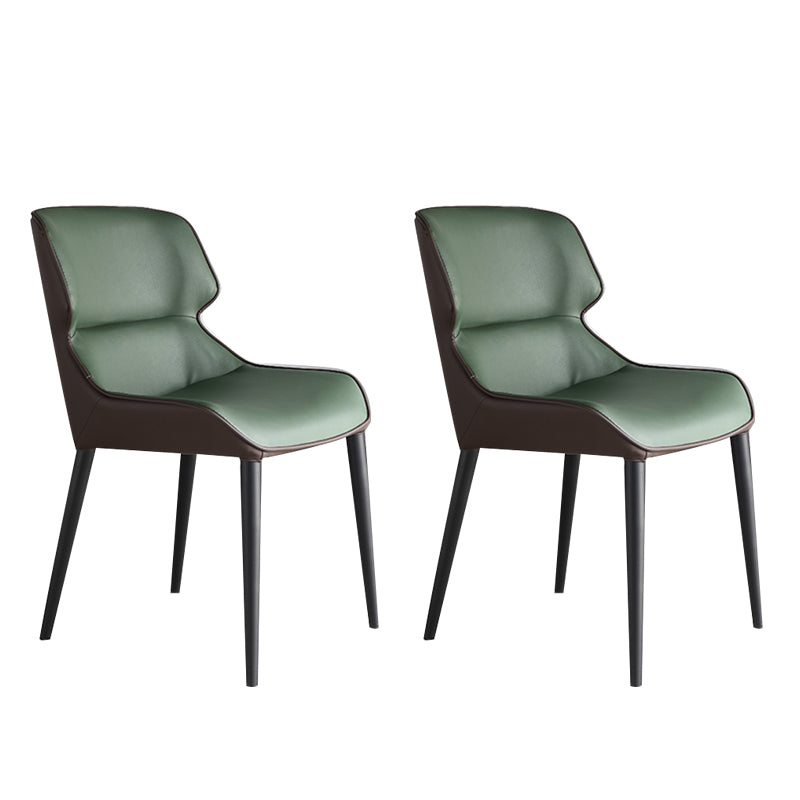 Chaises de salle à manger modernes en cuir PU, fauteuils de salle à manger en métal pour usage domestique