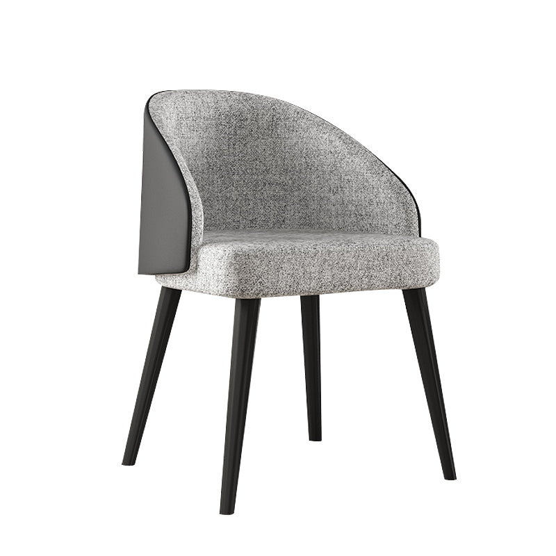 Silla de comedor de madera moderna, sillas laterales tapizadas sin brazos para uso doméstico