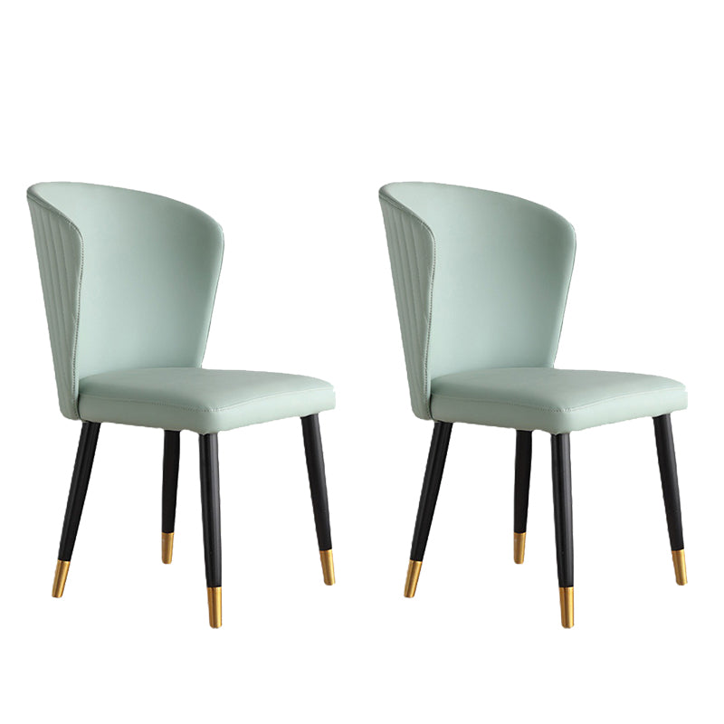 Sillas sin brazos de comedor de madera Glam, sillas de comedor de terciopelo para uso en restaurantes
