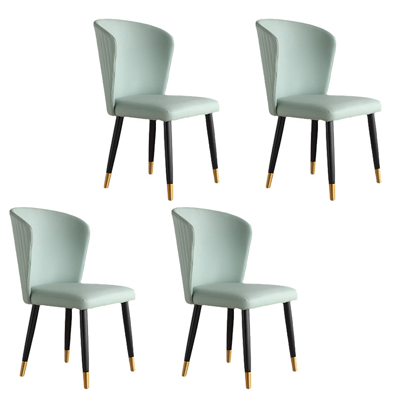 Sillas sin brazos de comedor de madera Glam, sillas de comedor de terciopelo para uso en restaurantes