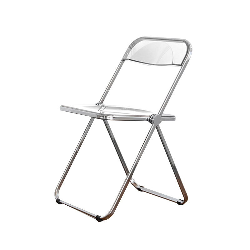 Silla de comedor plegable moderna, sillas de comedor de metal sin brazos para uso en restaurantes
