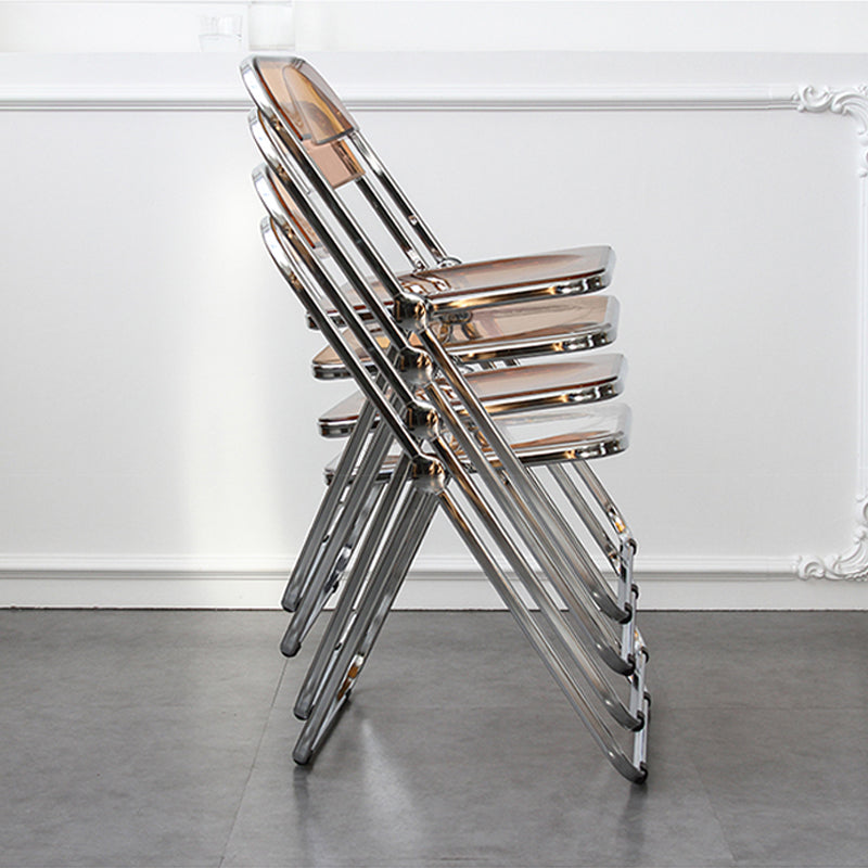 Silla de comedor plegable moderna, sillas de comedor de metal sin brazos para uso en restaurantes