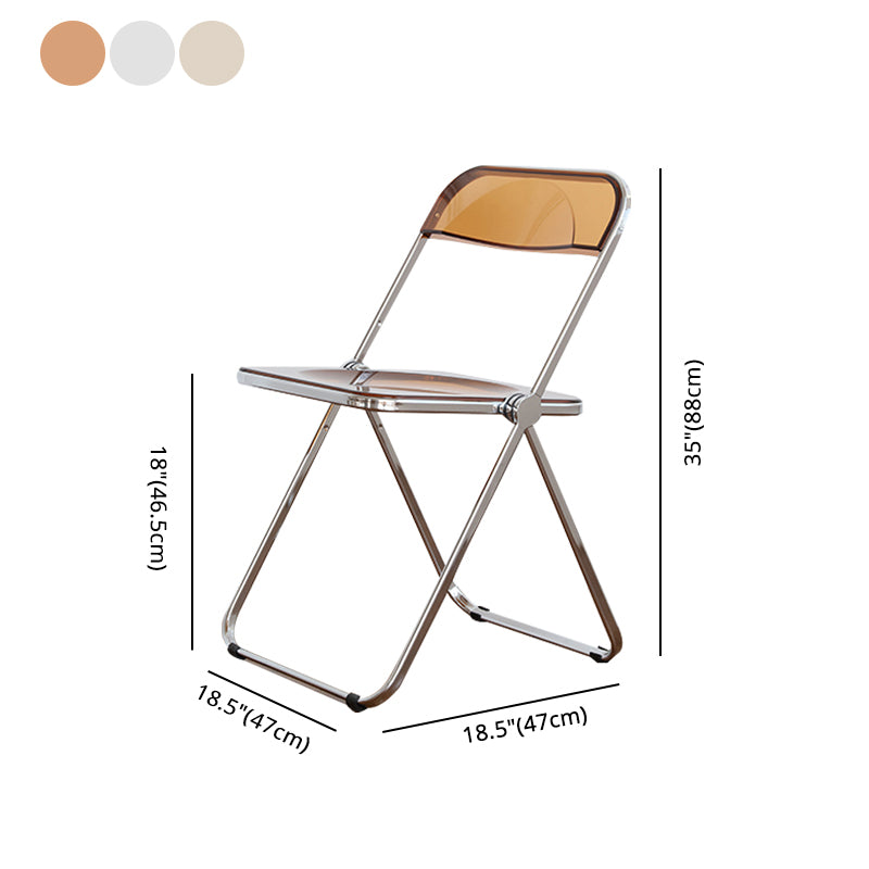 Silla de comedor plegable moderna, sillas de comedor de metal sin brazos para uso en restaurantes