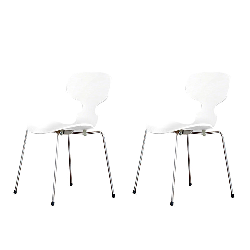 Silla de comedor de metal moderno, silla lateral de comedor de madera para uso en restaurantes