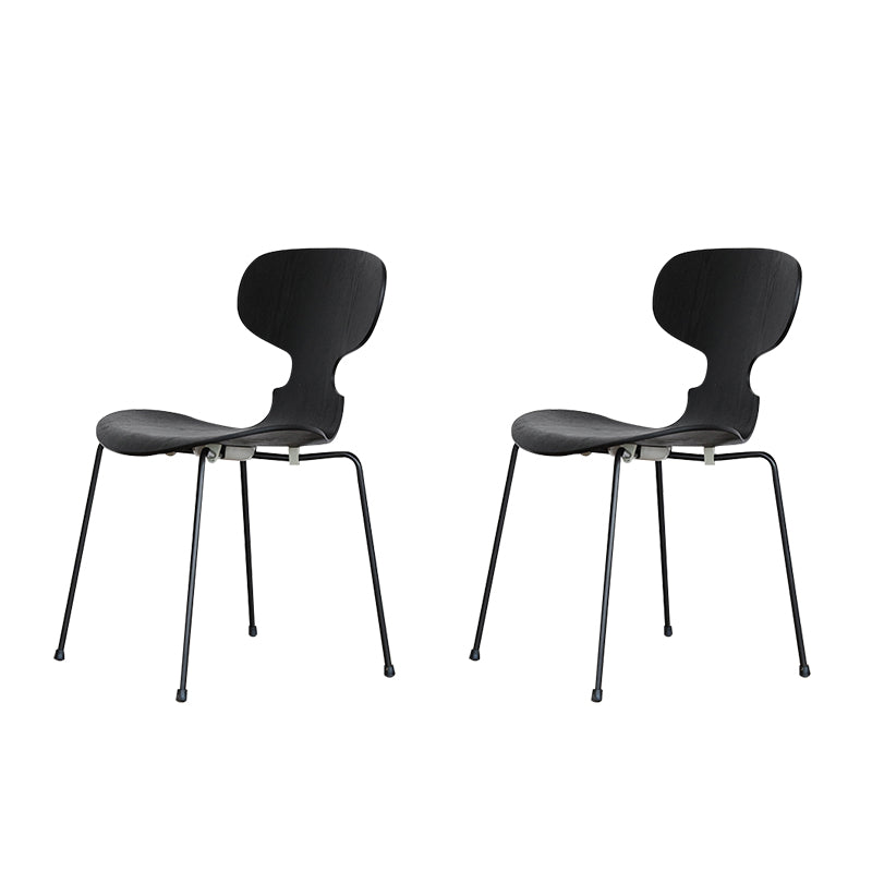 Silla de comedor de metal moderno, silla lateral de comedor de madera para uso en restaurantes
