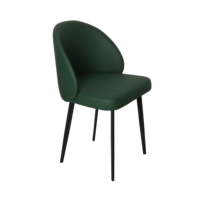 Silla de comedor de estilo moderno, silla auxiliar de cocina sin brazos con patas de metal