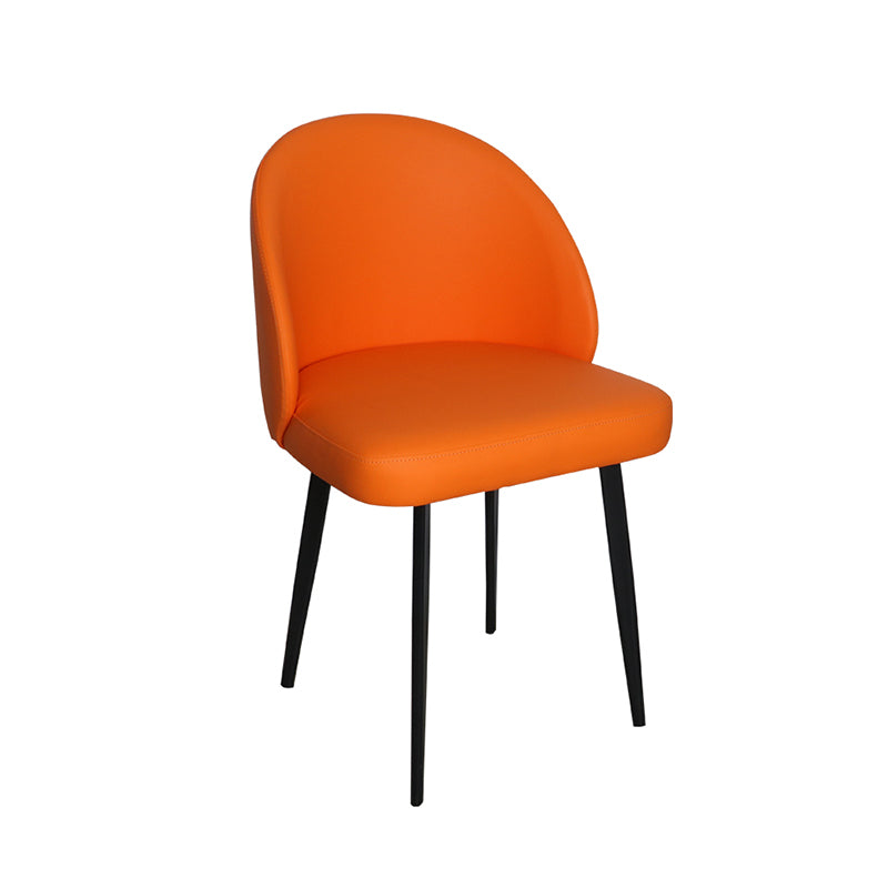 Silla de comedor de estilo moderno, silla auxiliar de cocina sin brazos con patas de metal