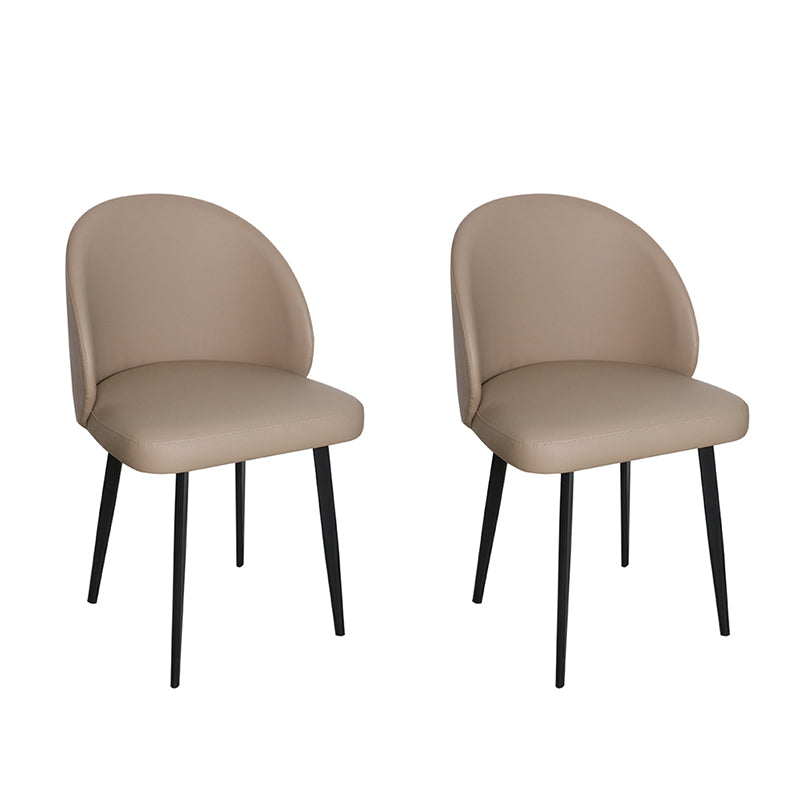 Silla de comedor de estilo moderno, silla auxiliar de cocina sin brazos con patas de metal