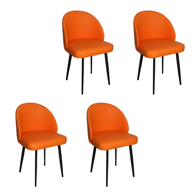 Silla de comedor de estilo moderno, silla auxiliar de cocina sin brazos con patas de metal