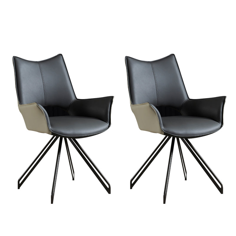 Silla de comedor de metal moderno sillón lateral giratorio para uso en restaurantes