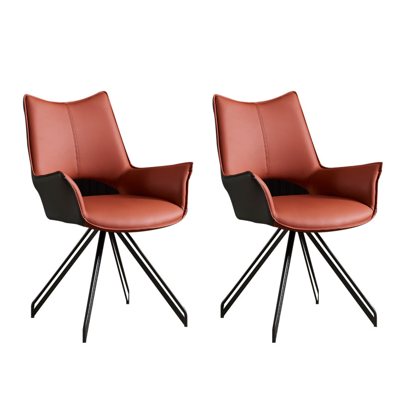 Silla de comedor de metal moderno sillón lateral giratorio para uso en restaurantes