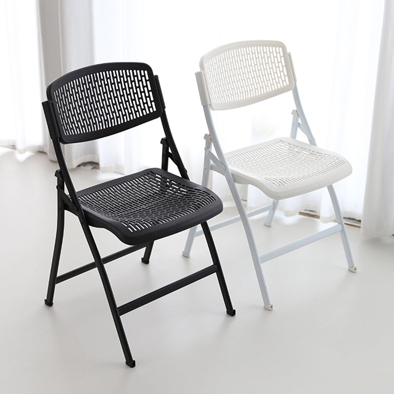 Sillas de comedor de estilo moderno, silla lateral sin brazos con respaldo abierto y patas de metal para cocina