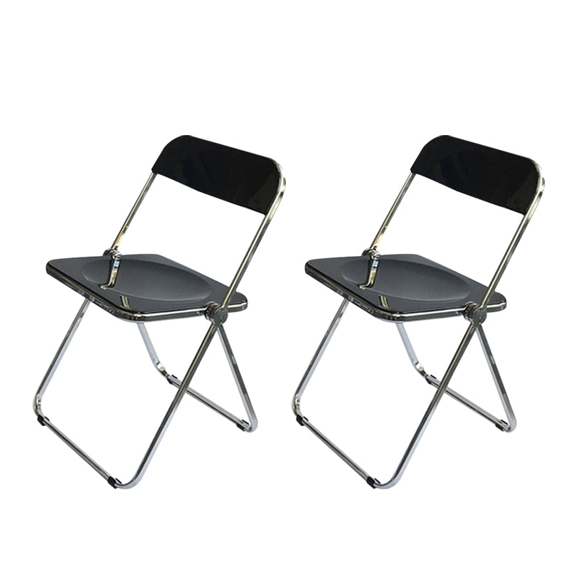 Sillas de comedor de estilo moderno, sillas laterales sin brazos con respaldo abierto y patas de metal para cocina