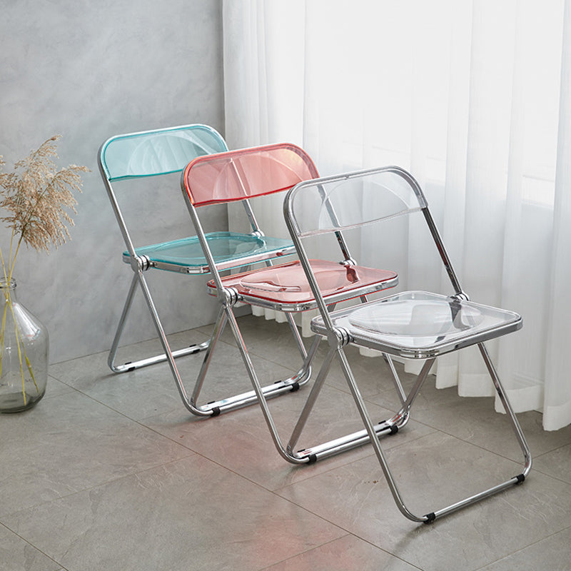 Sillas de comedor de estilo moderno, sillas laterales sin brazos con respaldo abierto y patas de metal para cocina