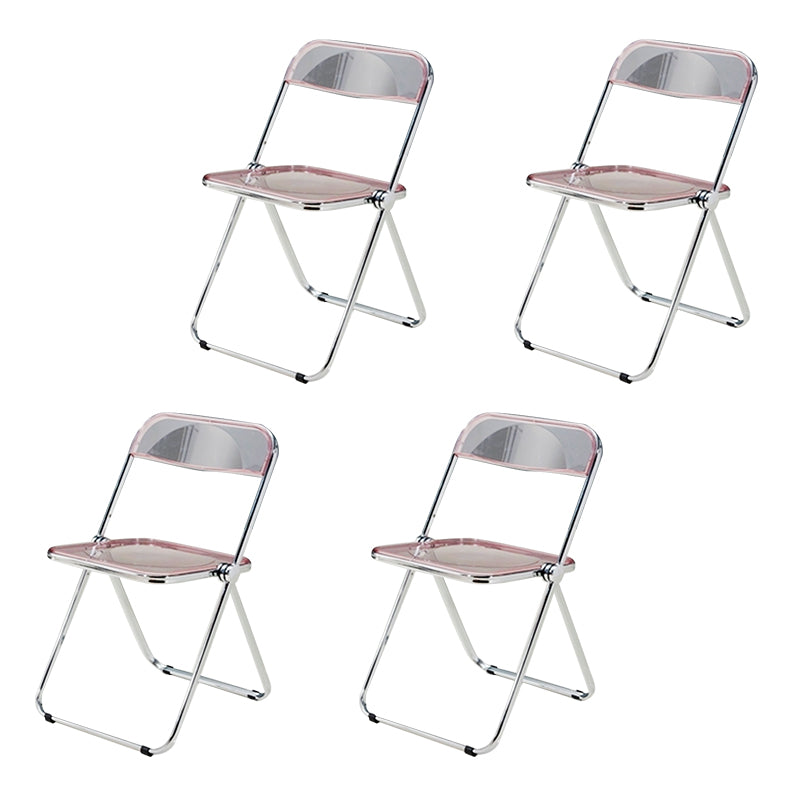 Sillas de comedor de estilo moderno, sillas laterales sin brazos con respaldo abierto y patas de metal para cocina