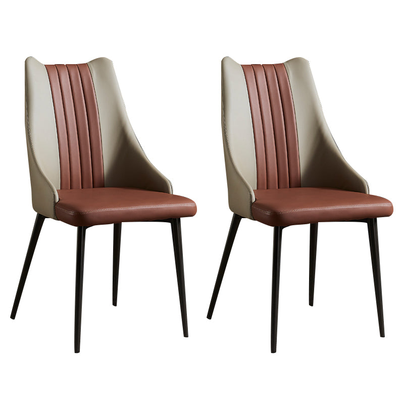 Silla de comedor de metal industrial Sillas de comedor de cuero PU para uso en restaurantes