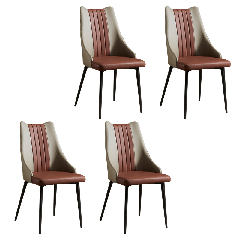 Silla de comedor de metal industrial Sillas de comedor de cuero PU para uso en restaurantes