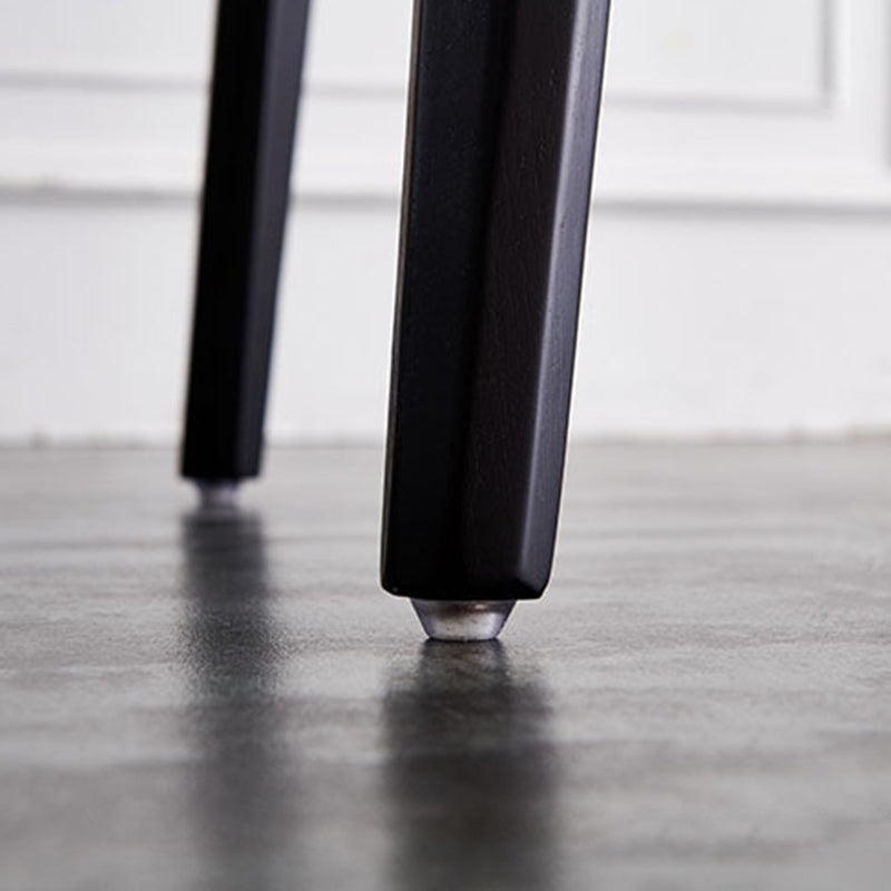 Moderne stijl houten zijdestoelen vaste lederen achterstoel voor keuken