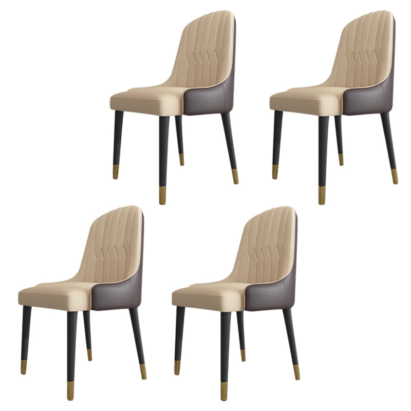 Chaises de salle à manger en cuir de style scandinave