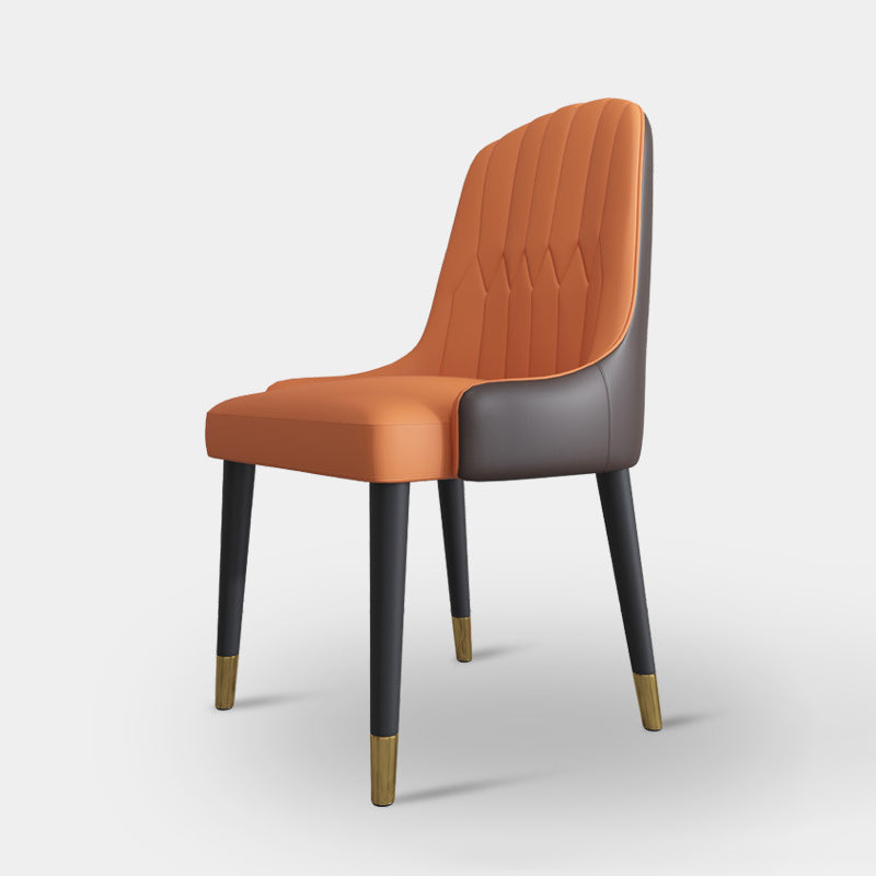 Chaises de salle à manger en cuir de style scandinave