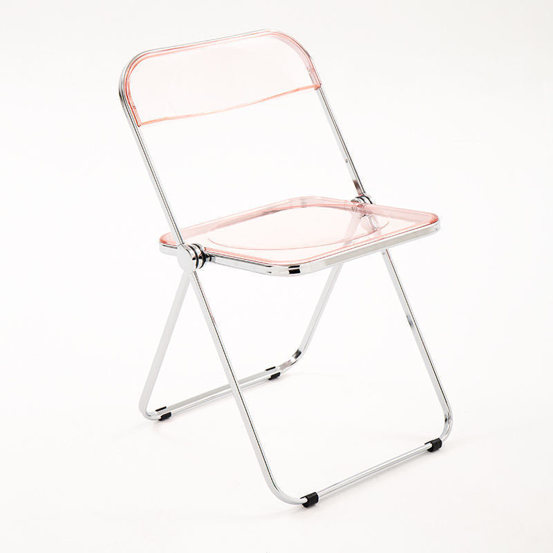 Industrial Style Plastic Dining Armless Chair Open Back Dining Side Chair