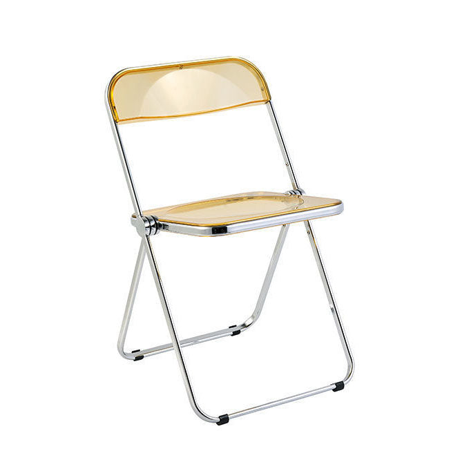 Industrial Style Plastic Dining Armless Chair Open Back Dining Side Chair