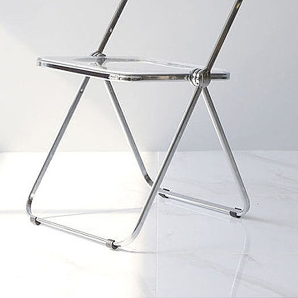 Industrial Style Plastic Dining Armless Chair Open Back Dining Side Chair