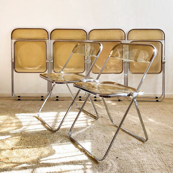 Industrial Style Plastic Dining Armless Chair Open Back Dining Side Chair