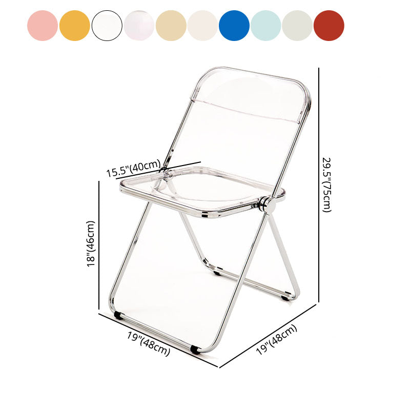 Industrial Style Plastic Dining Armless Chair Open Back Dining Side Chair