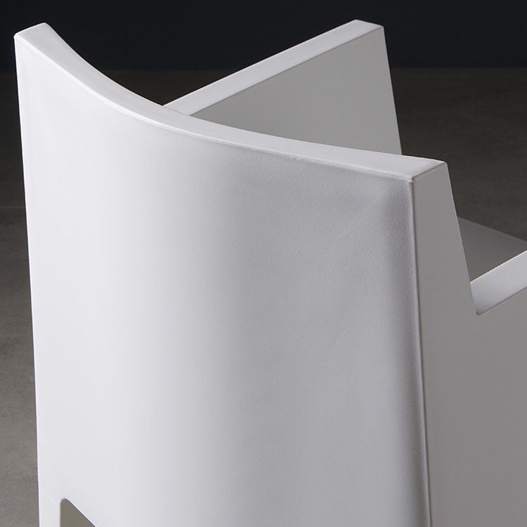 Chaises latérales en plastique avec bras de Style scandinave, chaise de salle à manger à dossier solide pour la maison