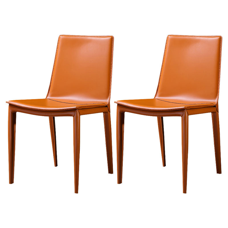 Chaises de salle à manger de style contemporain chaises latérales en métal sans arme pour cuisine
