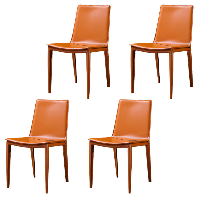 Chaises de salle à manger de style contemporain chaises latérales en métal sans arme pour cuisine