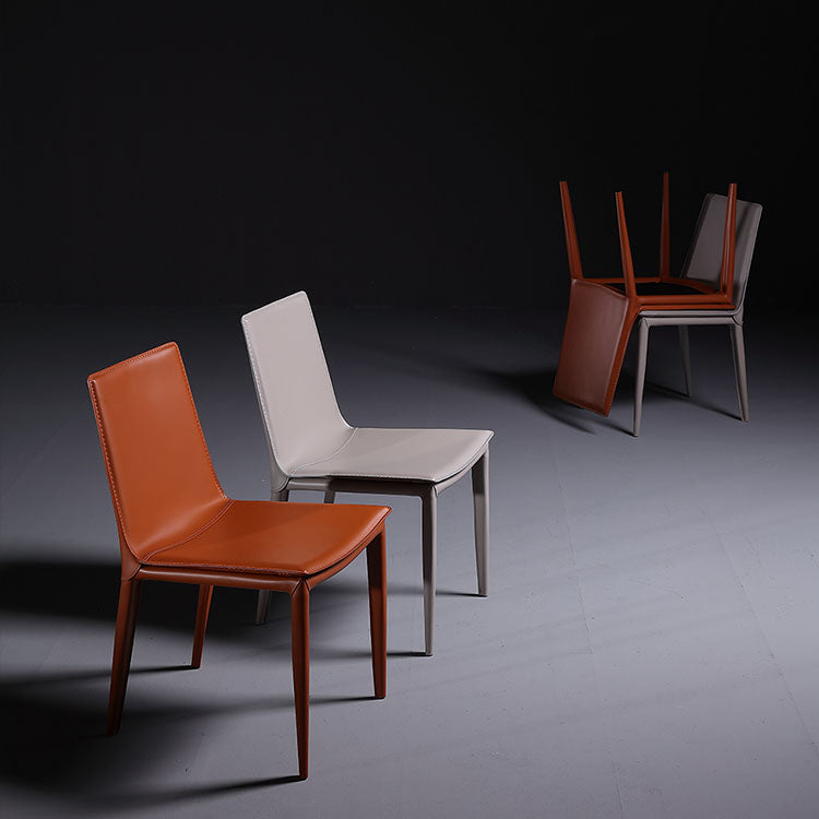 Chaises de salle à manger de style contemporain chaises latérales en métal sans arme pour cuisine