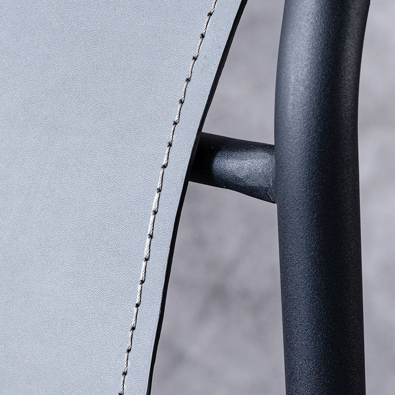 Accueil Chaises de salle à manger sans accoudoirs Chaises d'appoint en cuir avec pieds en métal (Ensemble de 2)