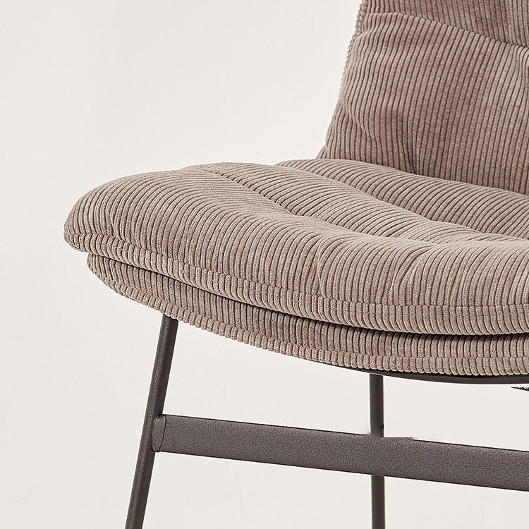Chaises de salle à manger de style contemporain Chaises d'appoint de cuisine sans accoudoirs avec pieds en métal (Ensemble de 2)