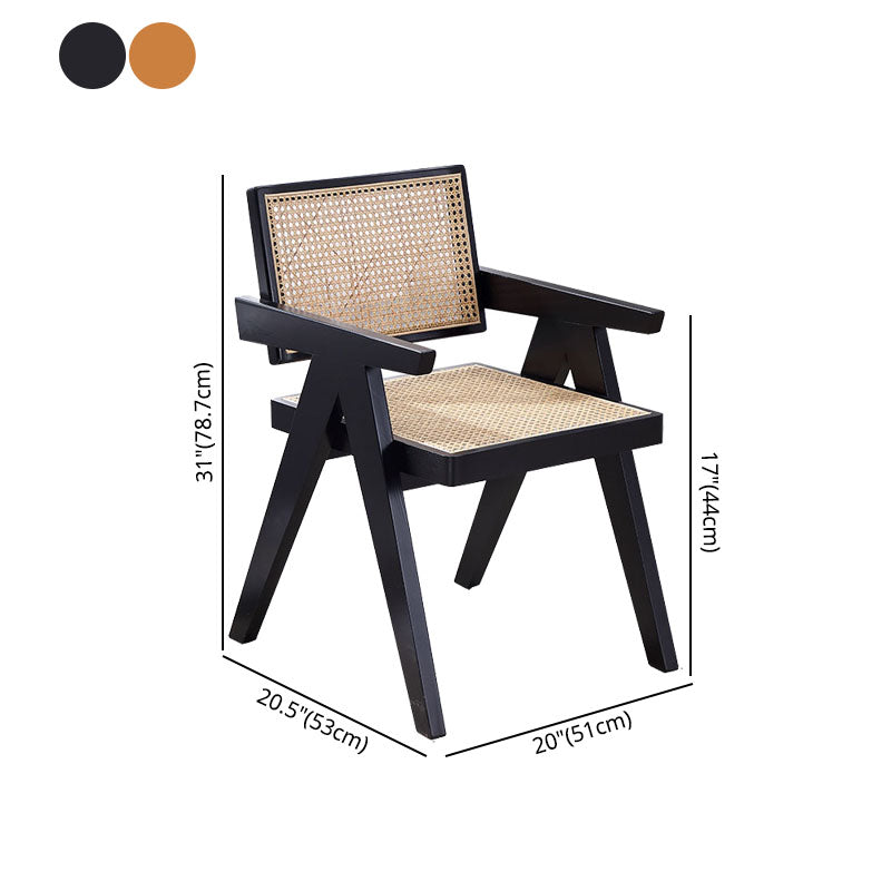 Chaise de salle à manger de Style contemporain, chaise simple avec bras en bois pour cuisine et maison