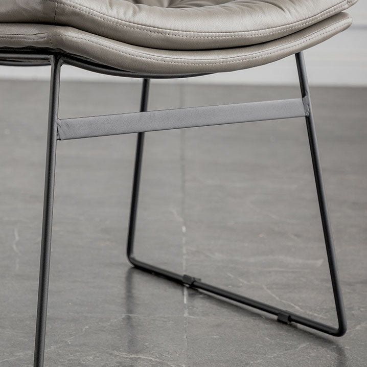Chaises de cuisine de style contemporain dinant la chaise latérale sans bras avec les jambes en métal
