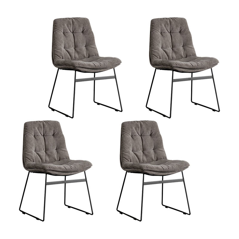 Chaises de cuisine de style contemporain dinant la chaise latérale sans bras avec les jambes en métal