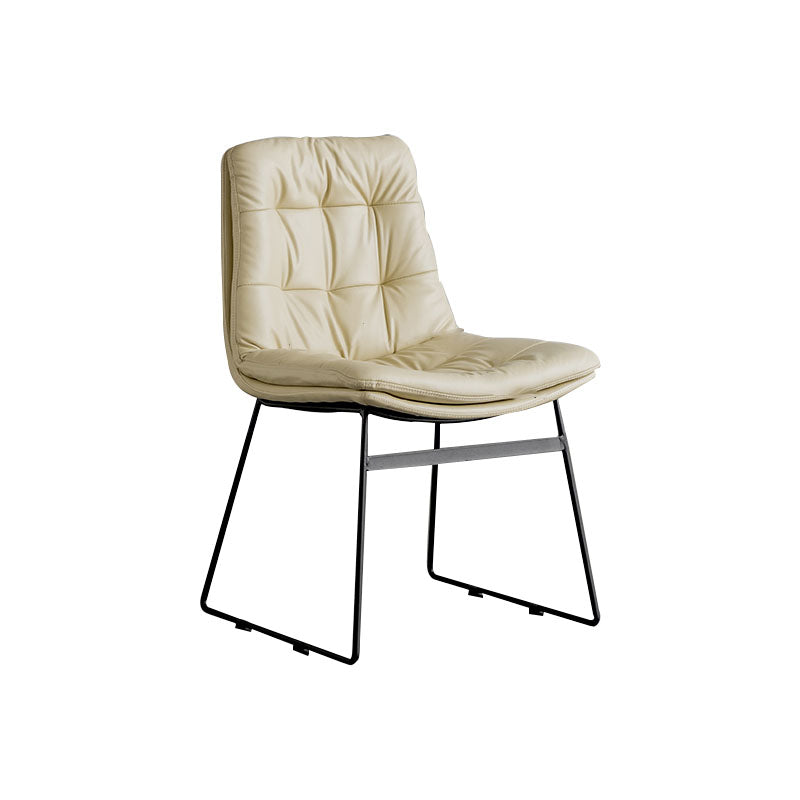 Chaises de cuisine de style contemporain dinant la chaise latérale sans bras avec les jambes en métal