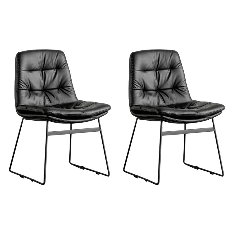 Chaises de cuisine de style contemporain dinant la chaise latérale sans bras avec les jambes en métal