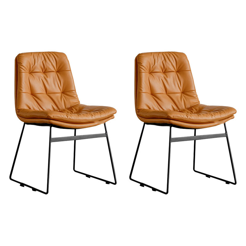 Chaises de cuisine de style contemporain dinant la chaise latérale sans bras avec les jambes en métal