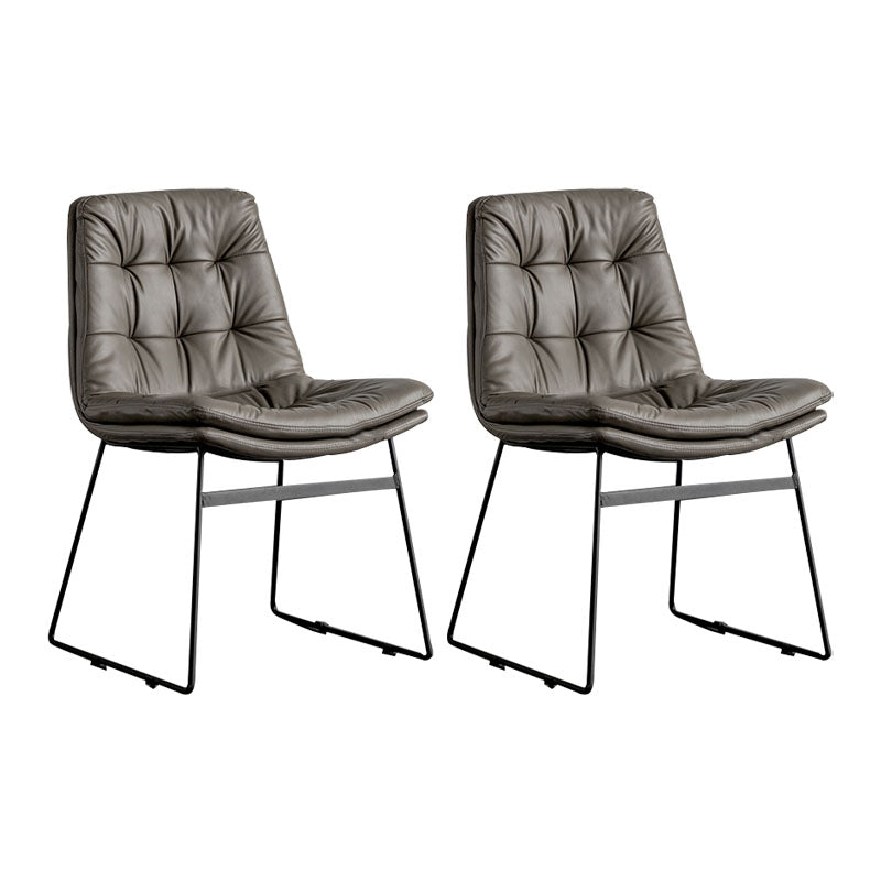 Chaises de cuisine de style contemporain dinant la chaise latérale sans bras avec les jambes en métal
