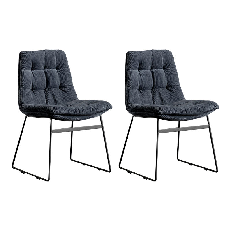 Chaises de cuisine de style contemporain dinant la chaise latérale sans bras avec les jambes en métal